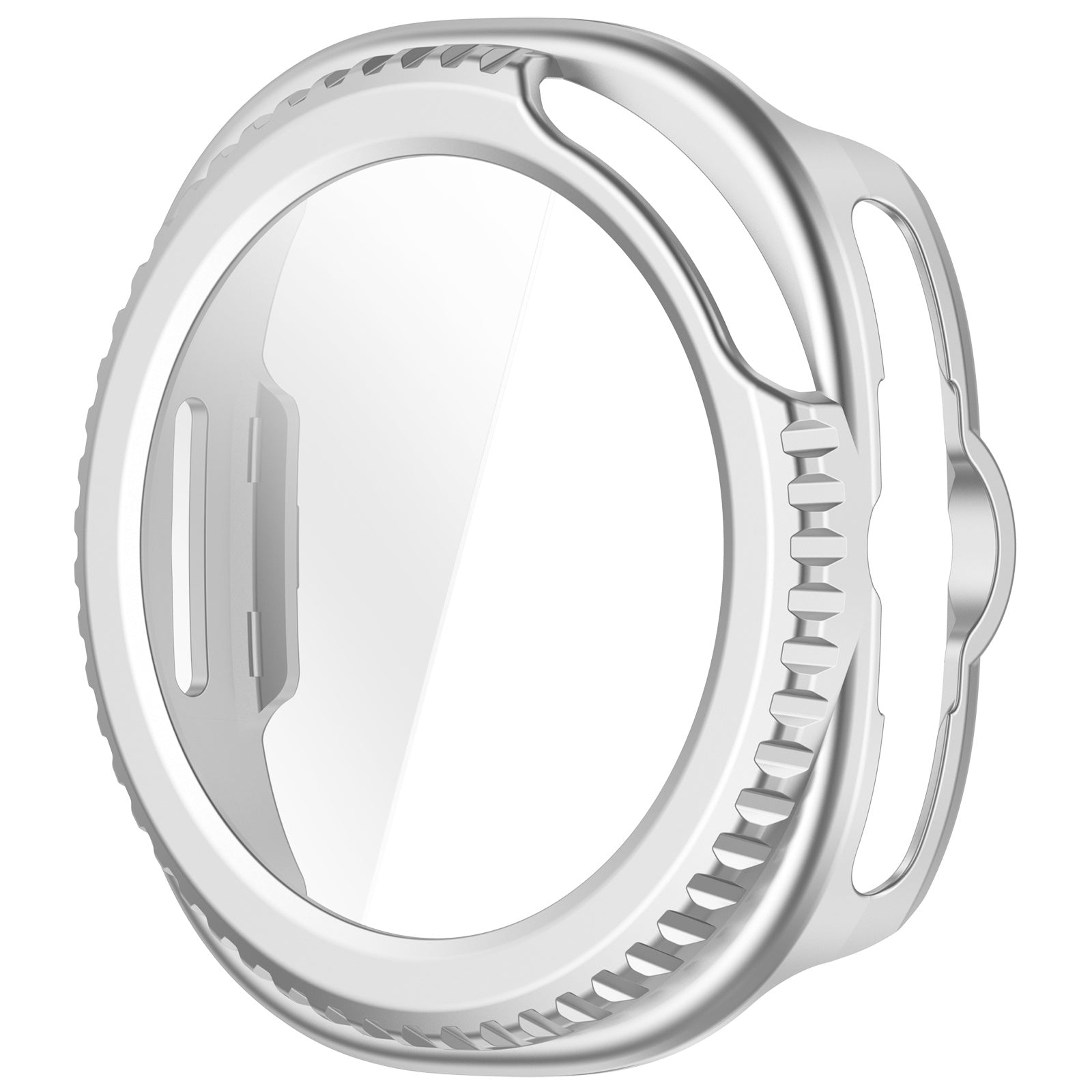 Samsung Galaxy Watch 8 Classic Hard Case with Glass (Silver)