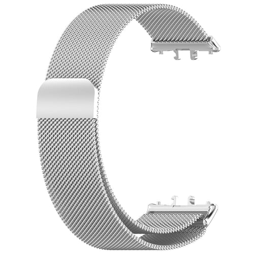 Milanese Strap, silver, without a watch, 3/4 front view