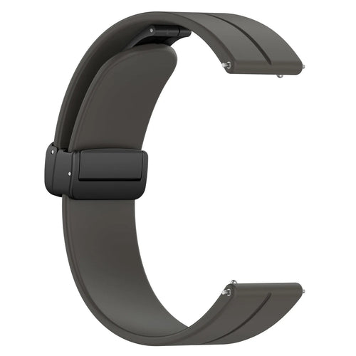D-Buckle Silicone Strap, dark grey, without a watch, 3/4 front view