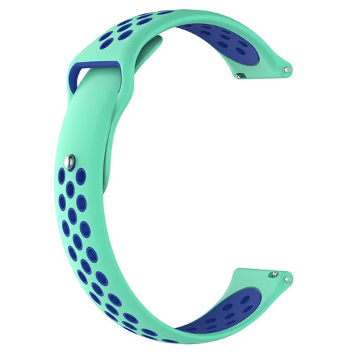 Silicone Sport Strap, aqua/blue, without a watch, 3/4 front view