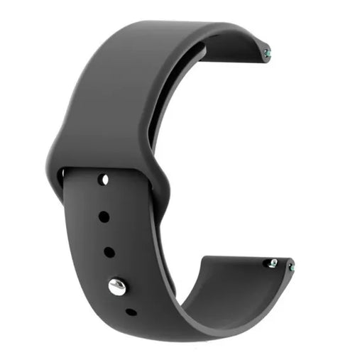 Silicone Sport Strap, black, without a watch, 3/4 front view