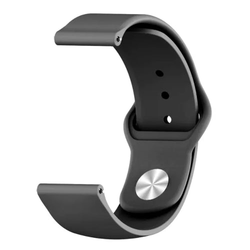 Silicone Sport Strap, black, without a watch, 3/4 front view