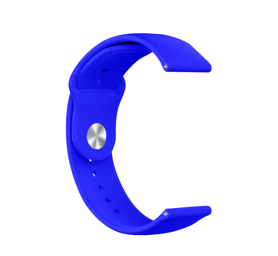 Silicone Sport Strap, blue, without a watch, 3/4 front view