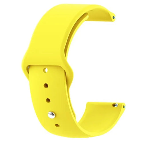 Silicone Sport Strap, yellow, without a watch, 3/4 front view