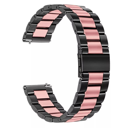 Amazfit Bip 5 Steel Strap (Black/Pink)