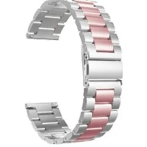 Steel Strap, silver/pink, without a watch, 3/4 front view