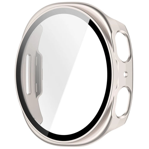 Coque rigide avec verre Samsung Galaxy Watch 8 - 40mm / 9 - 40mm (lumière stellaire)