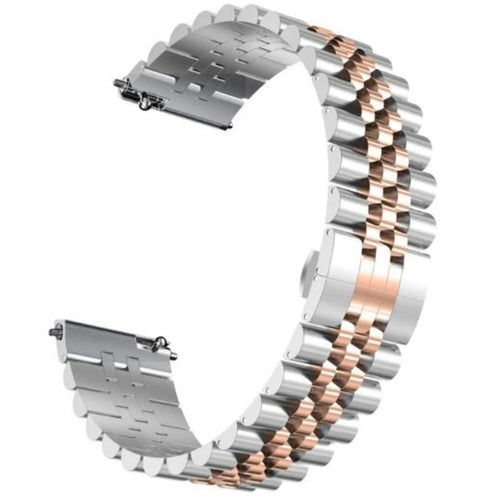 Bracelet acier Jubilee Samsung Galaxy Watch Active (argent/or rose)