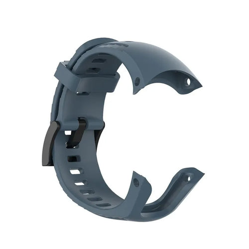 Silicone Strap, grey-blue, without a watch, 3/4 front view