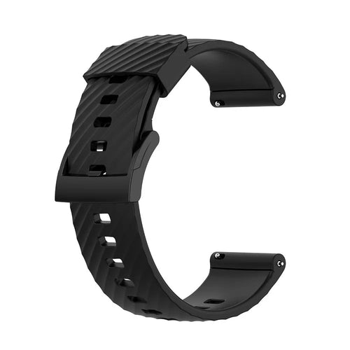 Silicone Strap, black, without a watch, 3/4 front view