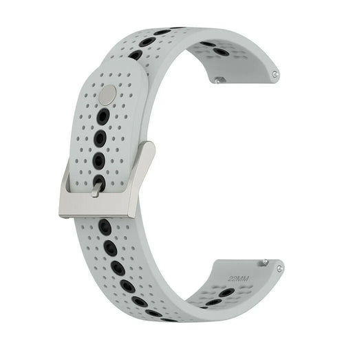 Silicone Strap, grey/black, without a watch, 3/4 front view