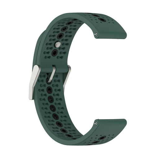 Silicone Strap, green/black, without a watch, 3/4 front view