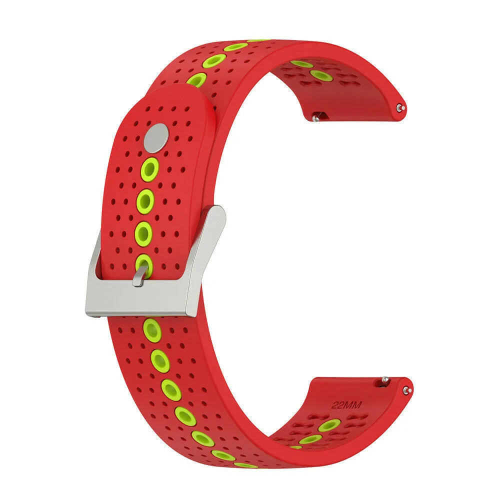 Silicone Strap, red/green, without a watch, 3/4 front view