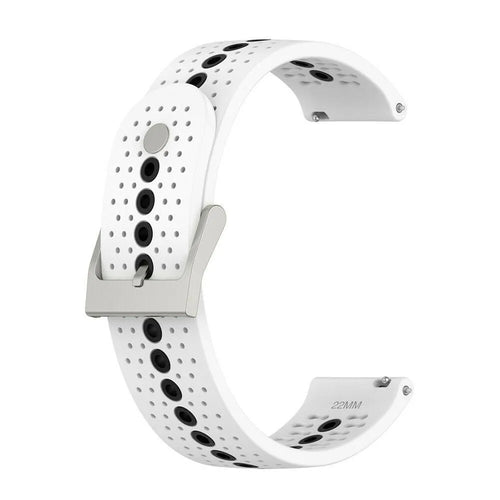 Silicone Strap, white/black, without a watch, 3/4 front view