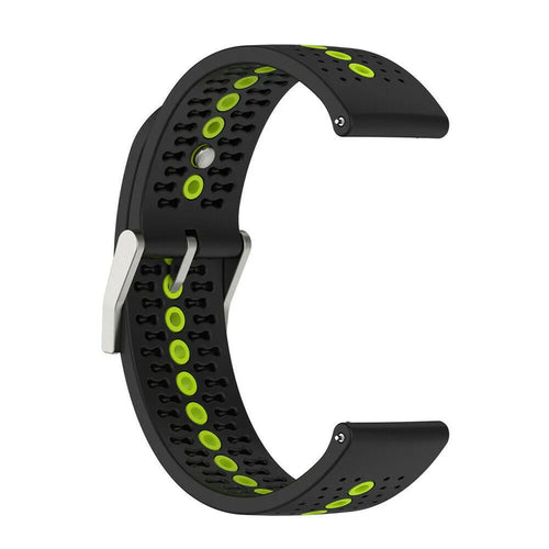 Silicone Strap, black/yellow, without a watch, 3/4 front view