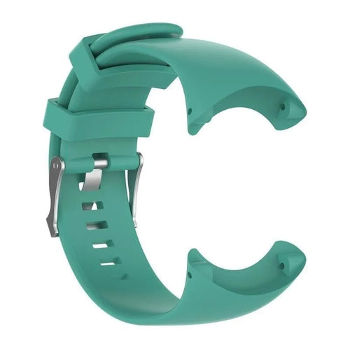 Silicone Strap, aqua, without a watch, 3/4 front view