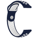 Bracelet montre 22mm sport - universel (bleu/blanc)