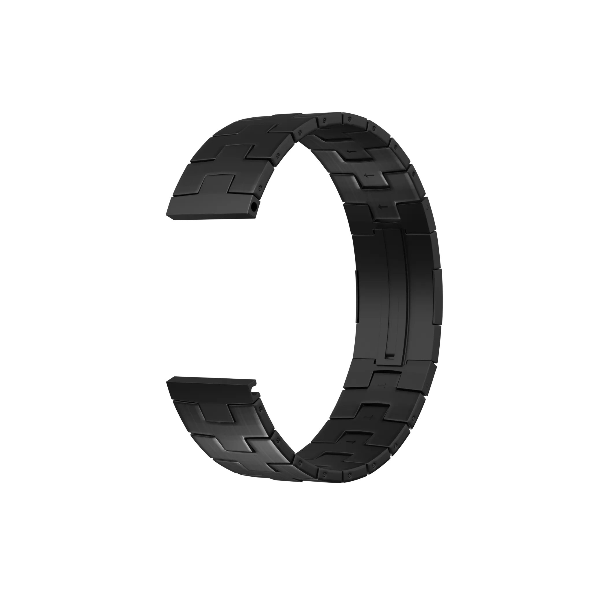 Polar Street X Titanium Grain Strap (Flat Clasp) (Graphite)