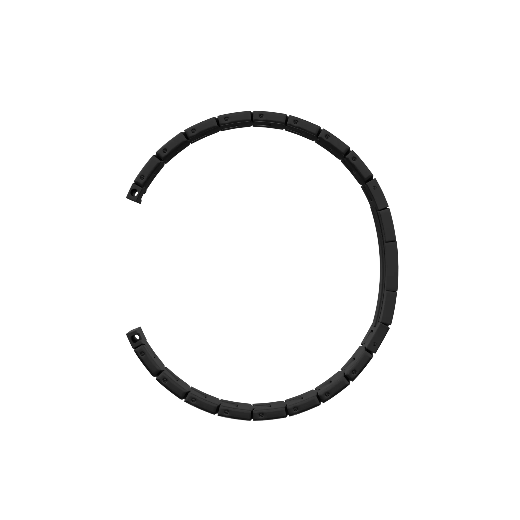 Polar Street X Titanium Grain Strap (Flat Clasp) (Graphite)