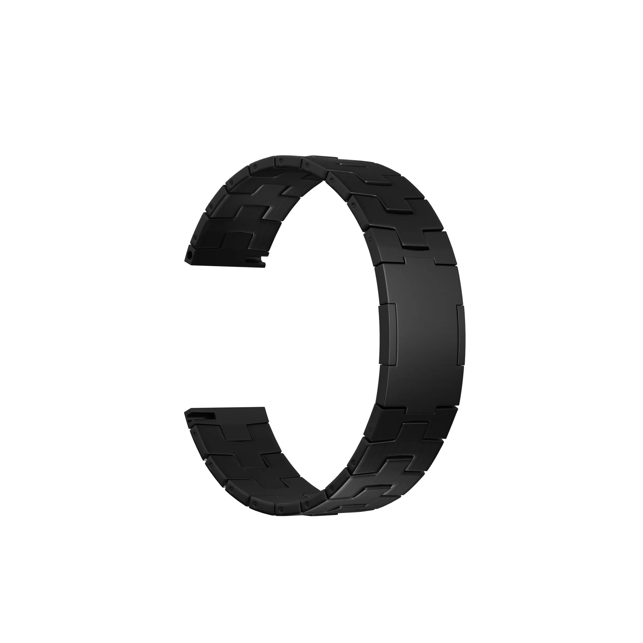 Polar Street X Titanium Grain Strap (Flat Clasp) (Graphite)