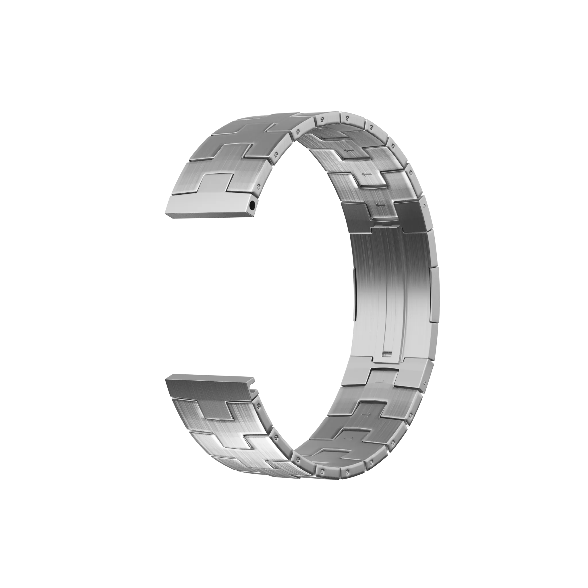 Bracelet titane grain (fermoir plat) Huawei Watch Ultimate (argent)