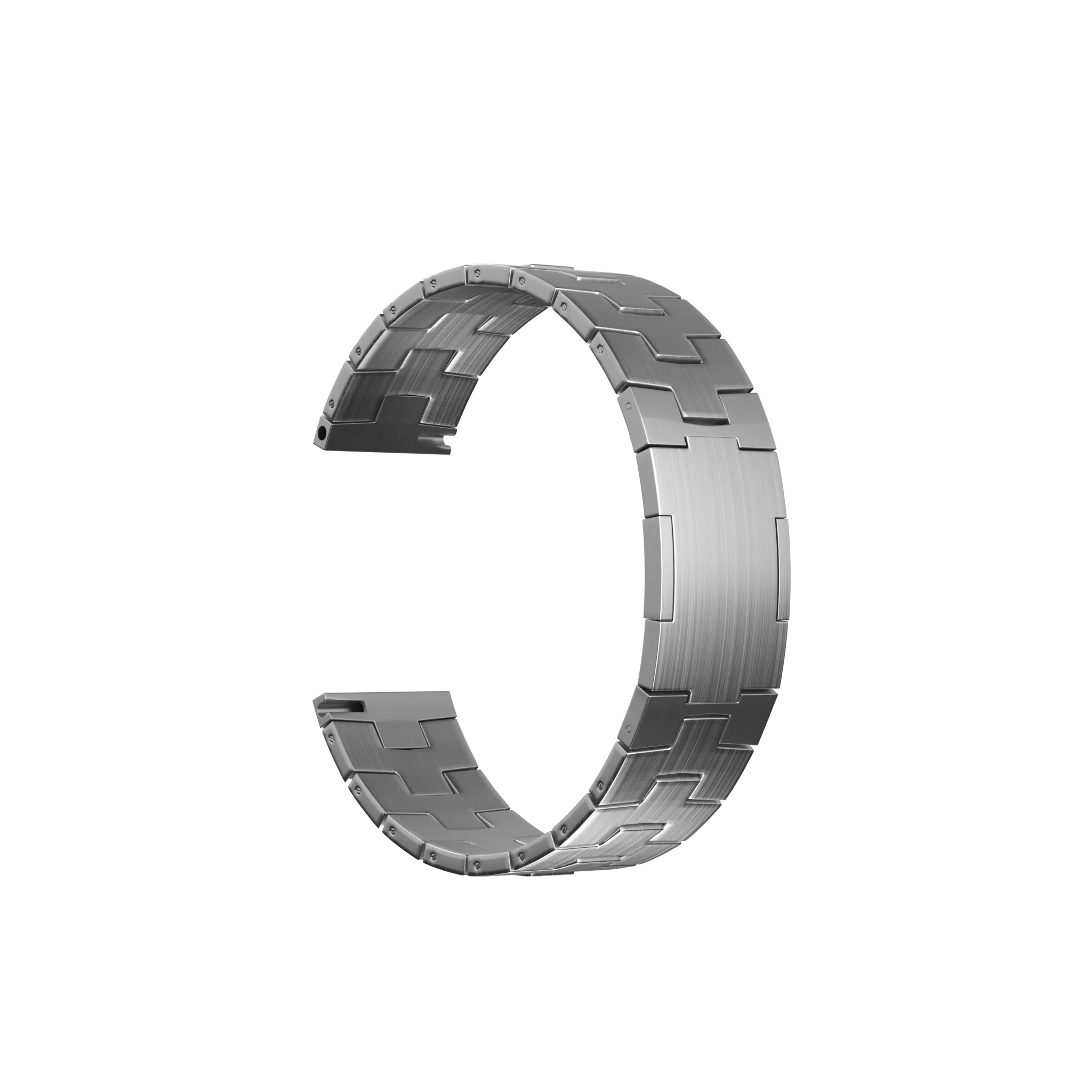 Bracelet titane granulé Amazfit Balance 2 (boucle plate) (argent)