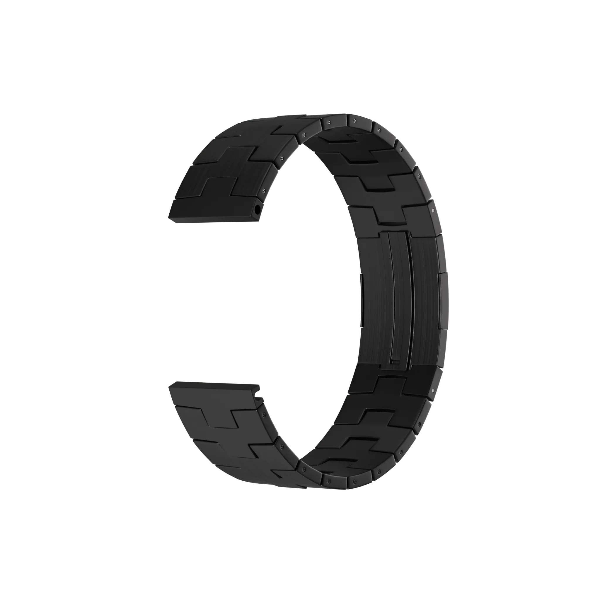Bracelet en titane granulaire pour Oppo Watch X2 - fermeture plate(noir)