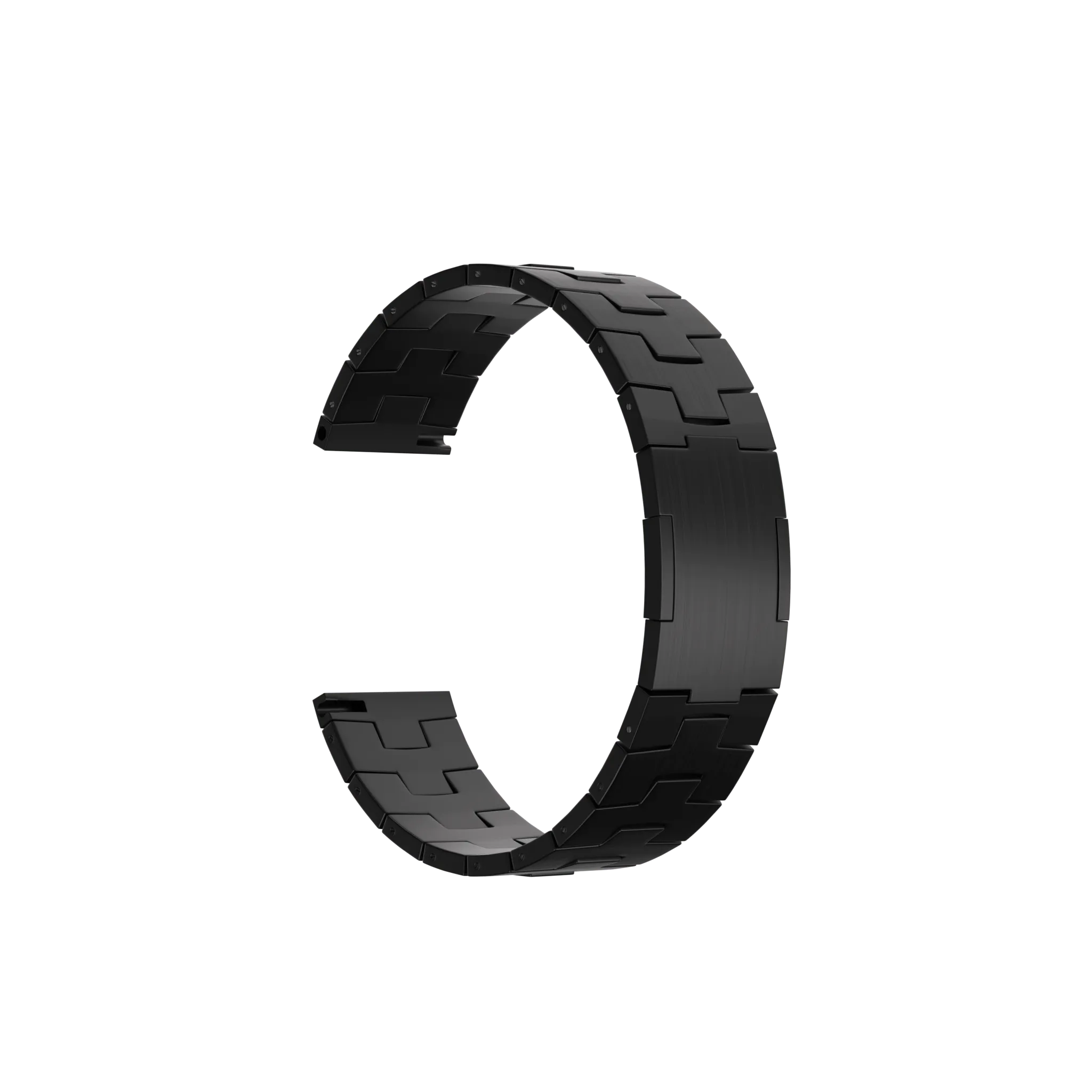 Bracelet titane grain (fermoir plat) Huawei Watch Ultimate (noir)