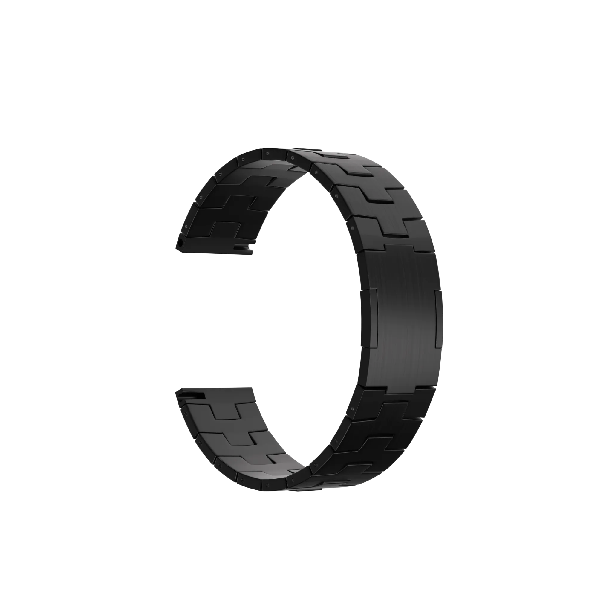 Polar Street X Titanium Grain Strap (Flat Clasp) (Black)