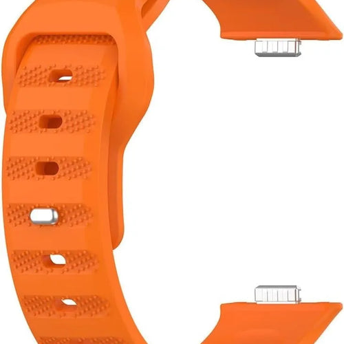 Outdoor Silicone Strap, orange, without a watch, 3/4 front view