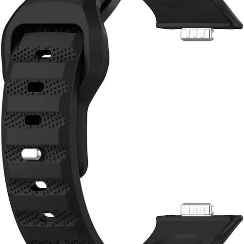 Outdoor Silicone Strap, black, without a watch, 3/4 front view
