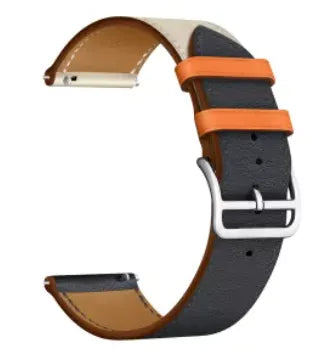 Leather Strap 'Duo', dark blue, without a watch, 3/4 front view