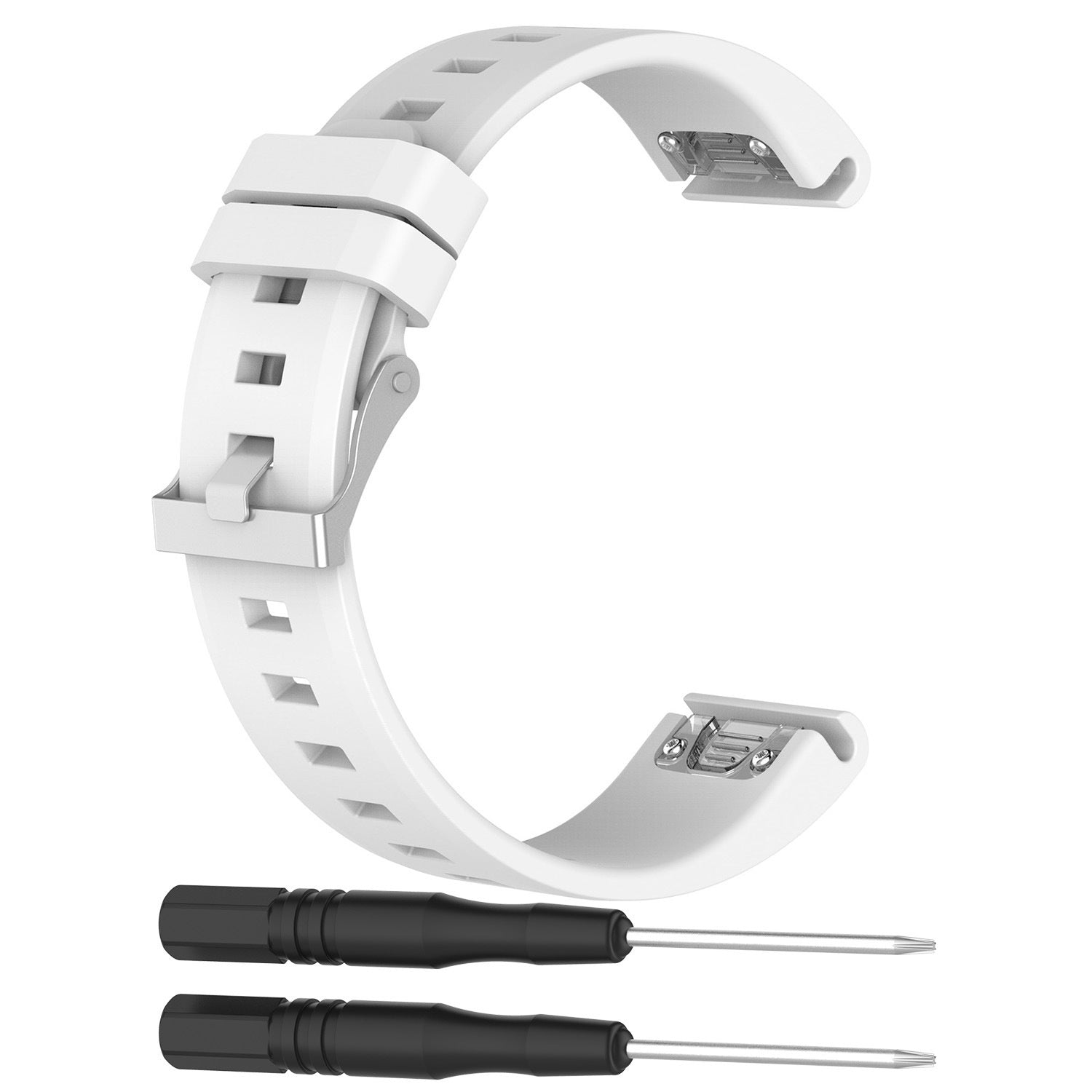 Bracelet silicone brillant Garmin Approach S70 - 42mm (blanc)