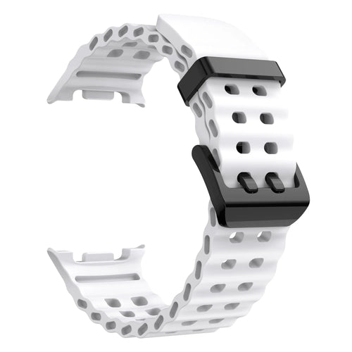 Silicone Ocean Strap, white, without a watch, 3/4 front view