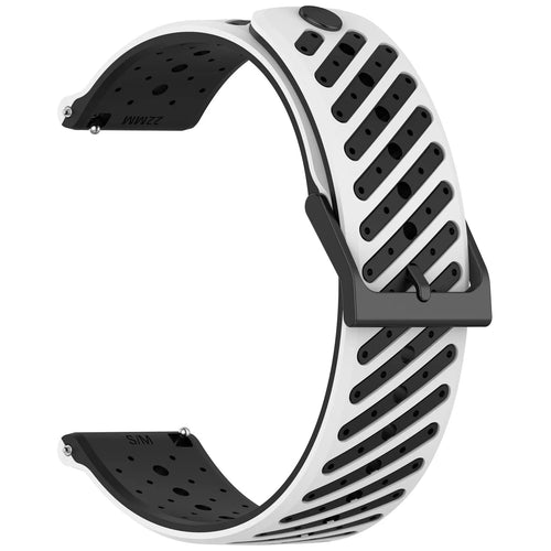 Bracelet silicone à rayures ICE Fit 1.78 (blanc/noir)