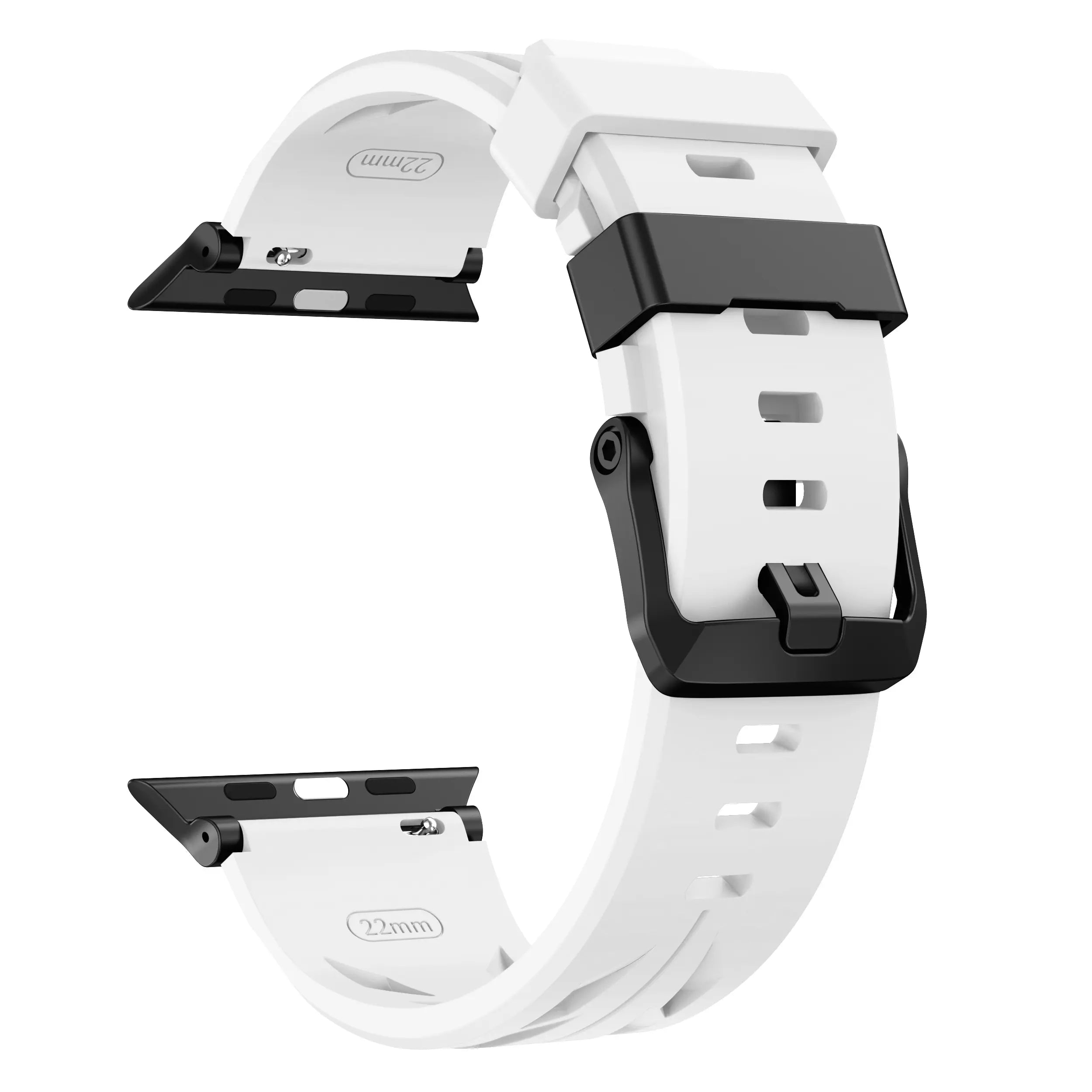 Bracelet silicone race Apple Watch (blanc)