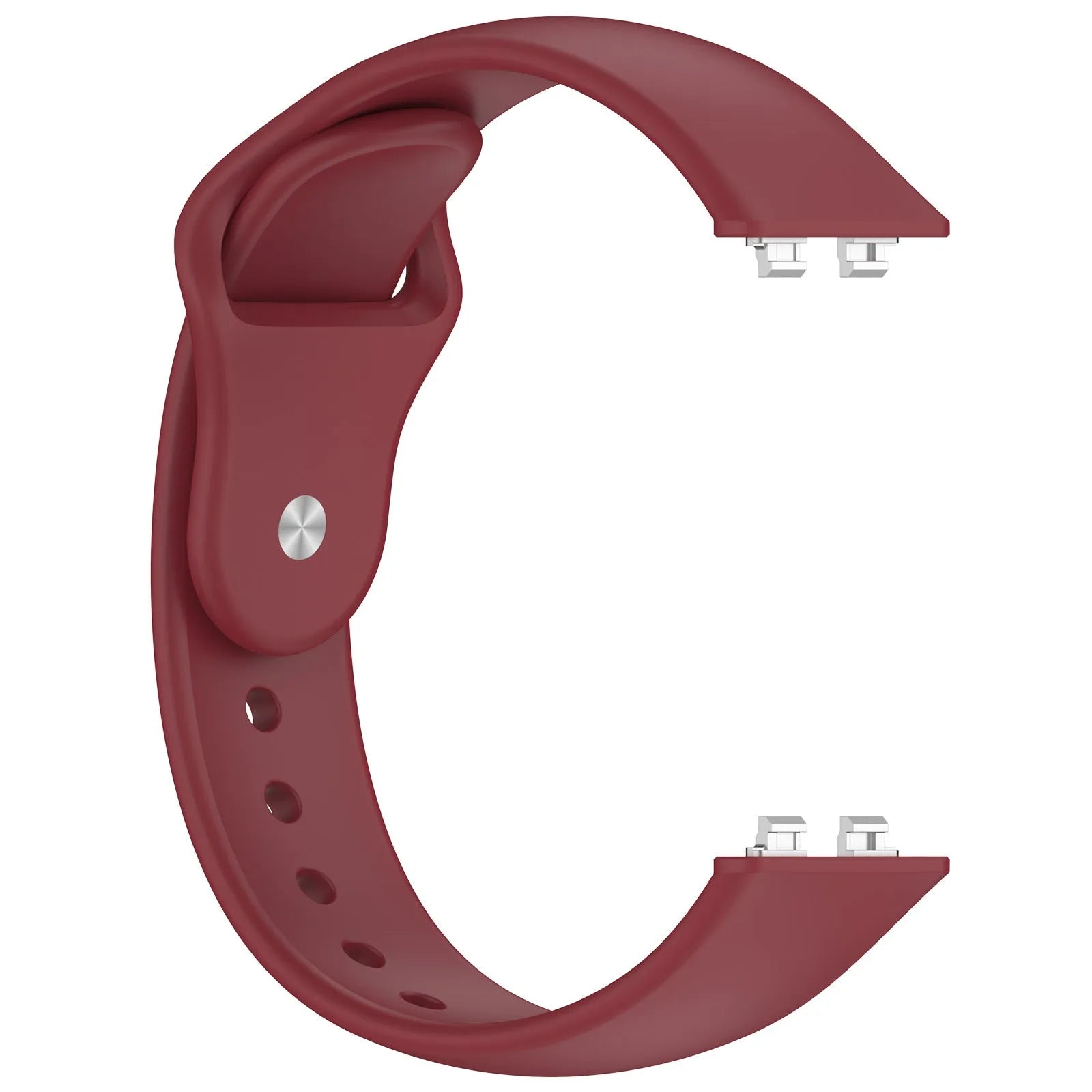 Silicone Sport Strap, wine red, without a watch, 3/4 front view