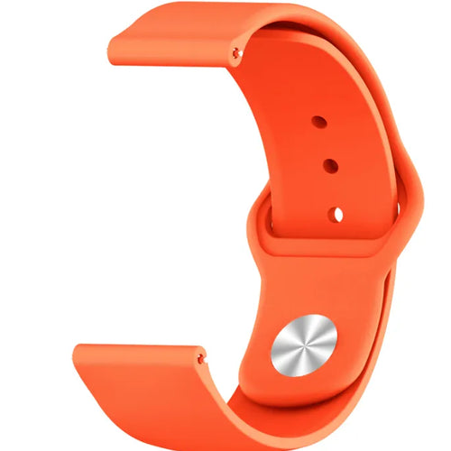 Silicone Sport Strap, orange, without a watch, 3/4 front view