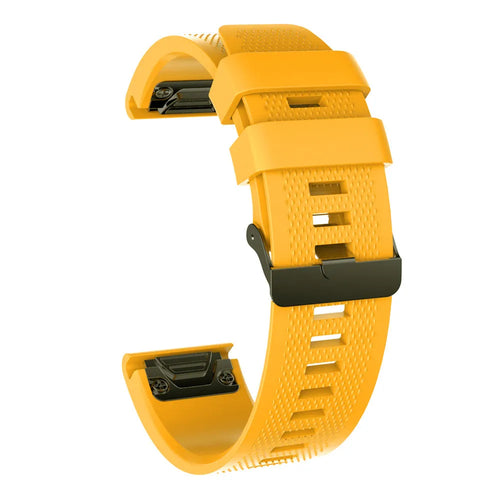 Silicone Strap, yellow, without a watch, 3/4 front view