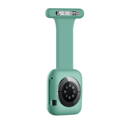 Silicone Nurse Fob, green, without a watch, 3/4 rear view