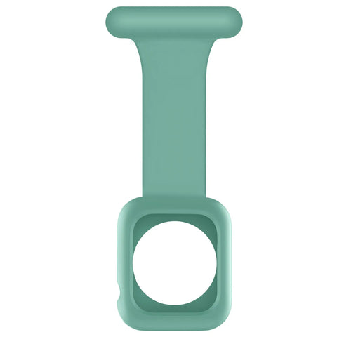 Silicone Nurse Fob, green, without a watch, 3/4 rear view