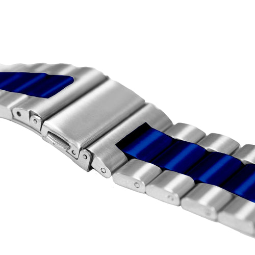 Steel Strap, silver/blue, without a watch, 3/4 rear view