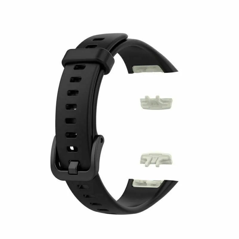 Silicone Strap, black, without a watch, 3/4 rear view