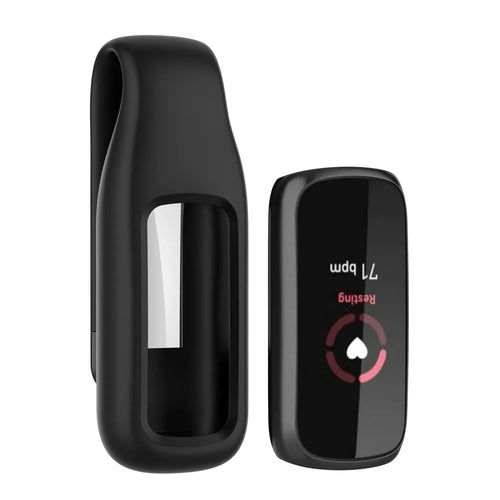 Silicone Clip, black, without a watch, 3/4 rear view