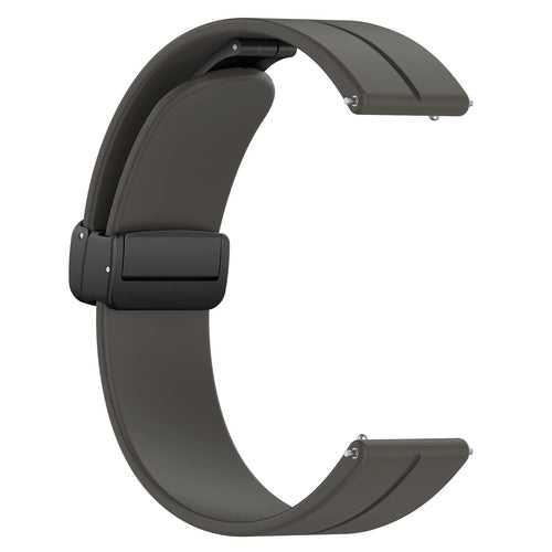 D-Buckle Silicone Strap, dark grey, without a watch, 3/4 rear view