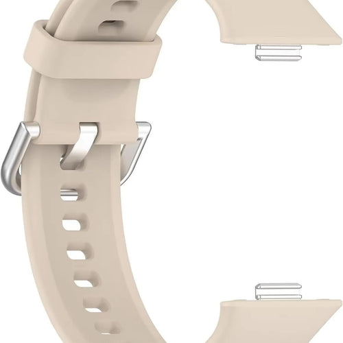 Silicone Strap, beige, without a watch, 3/4 rear view