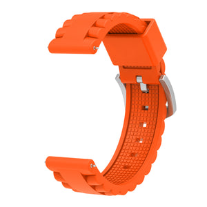 Bracelet silicone ondulé universel 24mm (orange)