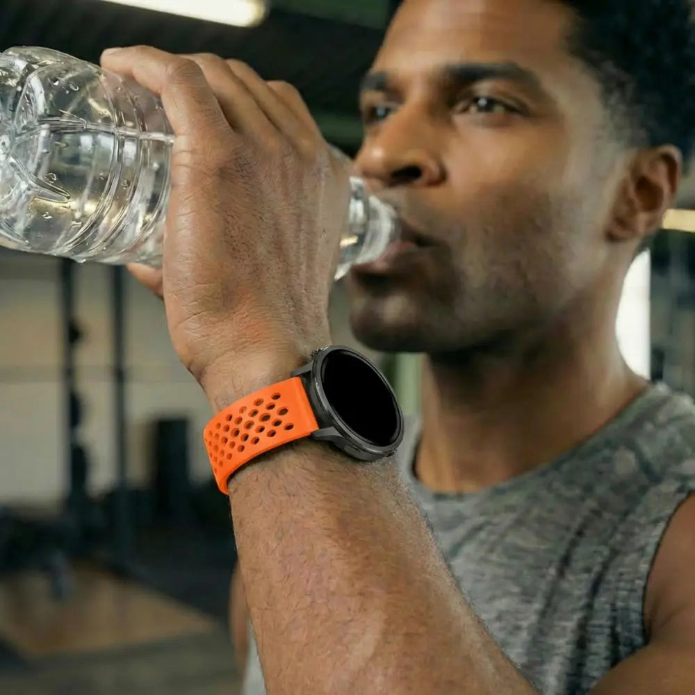 Bandz Garmin Vivomove Luxe Silicone Strap 'Air' (Orange)