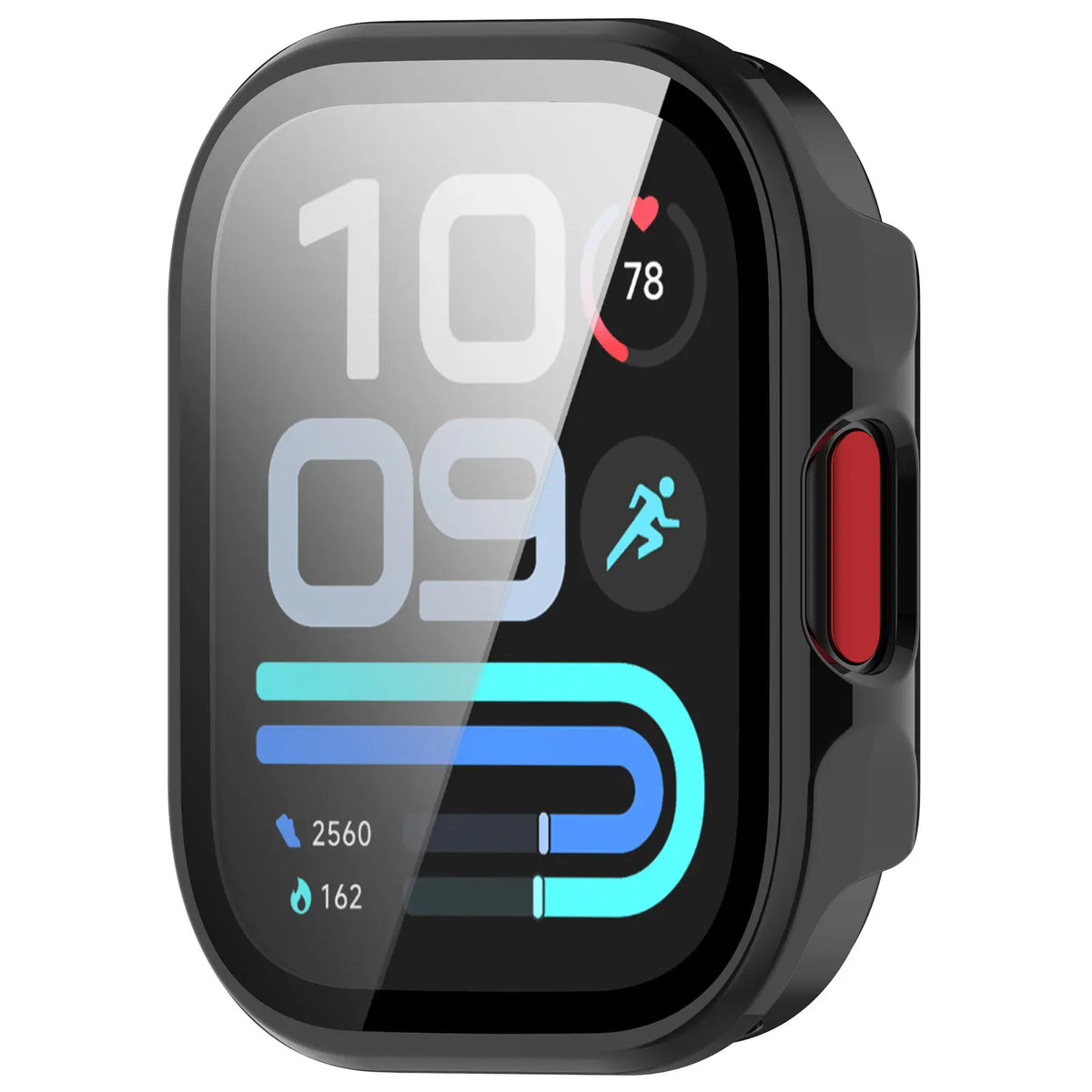 Coque PC avec verre Redmi Watch 6 Lite (noir)