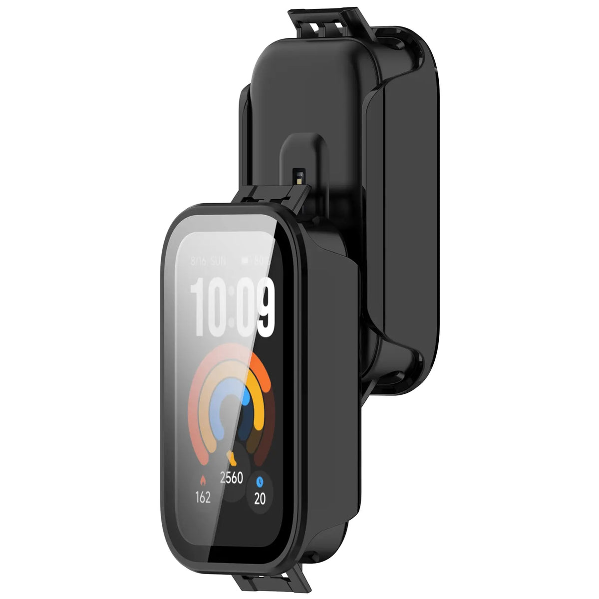 Coque PC avec verre Xiaomi Smart Band 11 Active (noir)